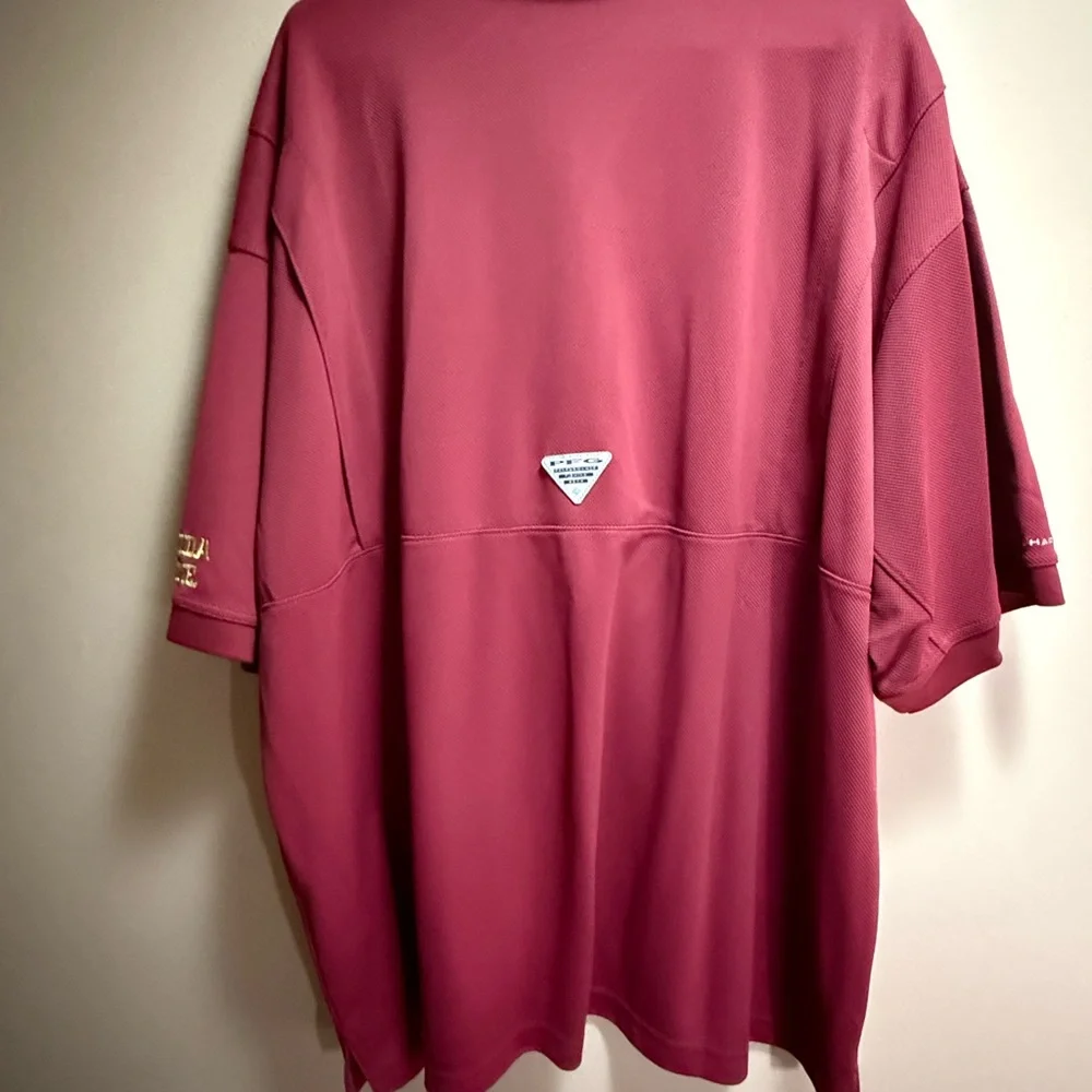 Columbia PFG FSU‎ Seminoles Omni-Shade Polo Men’s XXL Vented Fishing